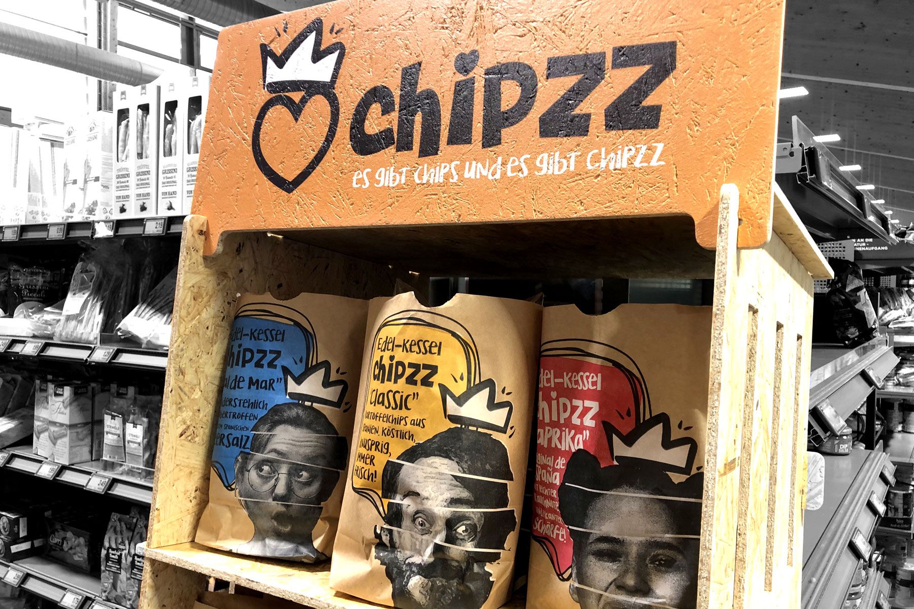 Aktionsdisplays Kartoffelchips CHIPZZ
